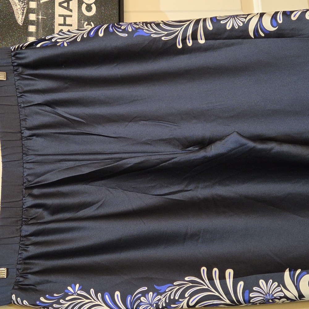 Nwt XL Ellen Tracy Navy and White Wide Leg Pull Up Pants - Picture 11 of 15